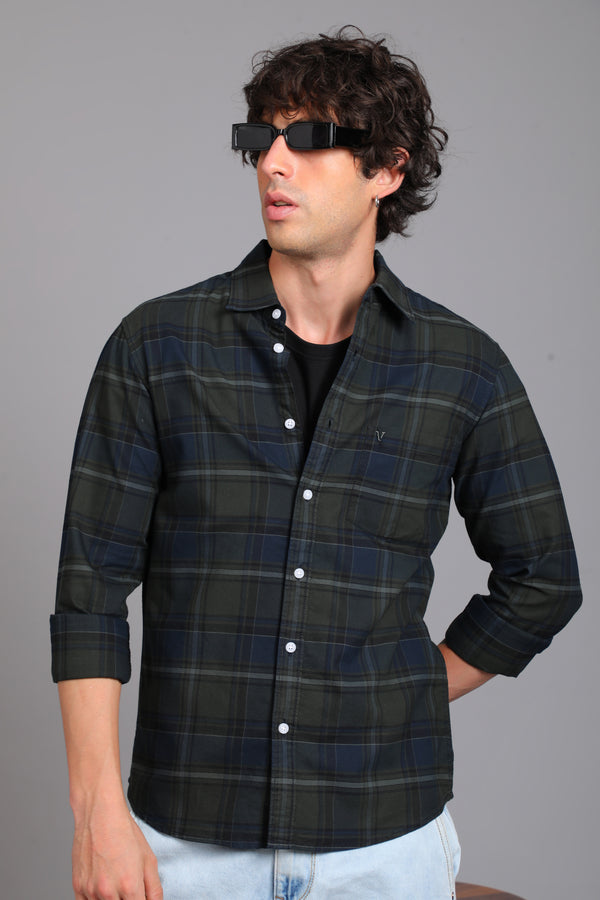 Checked Cotton Casual Shirt — view 86