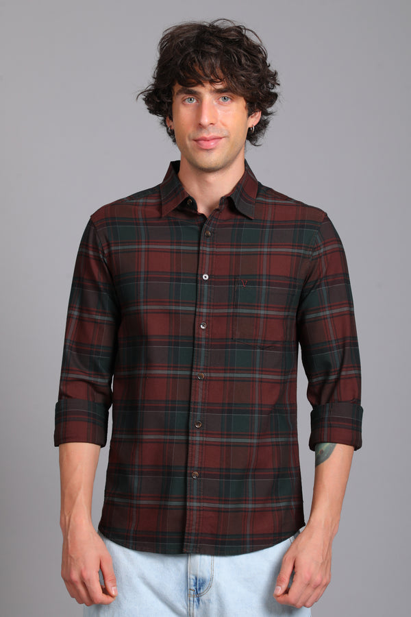 Checked Cotton Casual Shirt — view 76