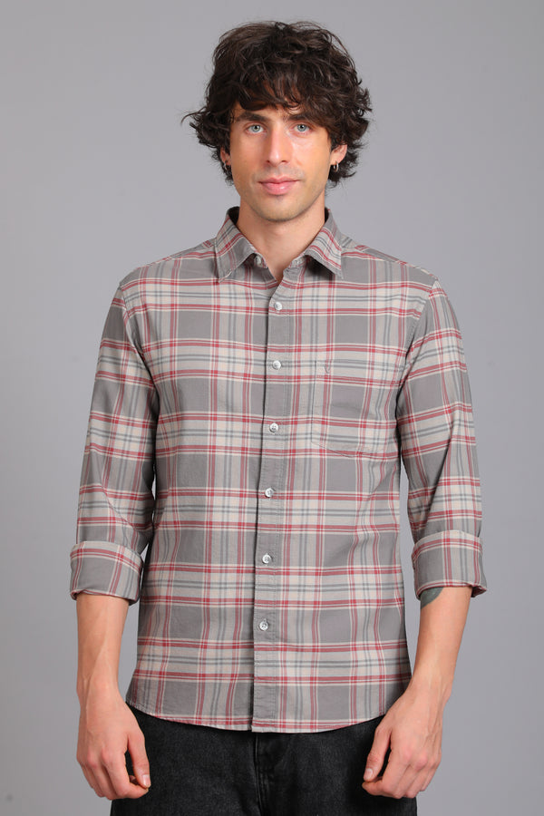 Checked Cotton Casual Shirt — view 47
