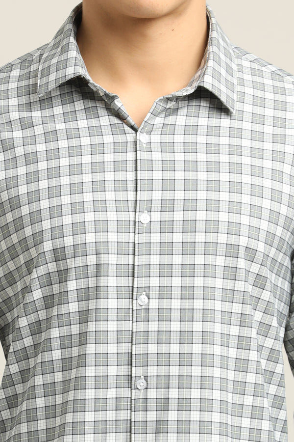 Ash Grey Checked Shirt — alternate view