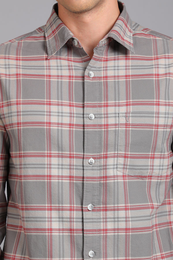 Checked Cotton Casual Shirt — view 48