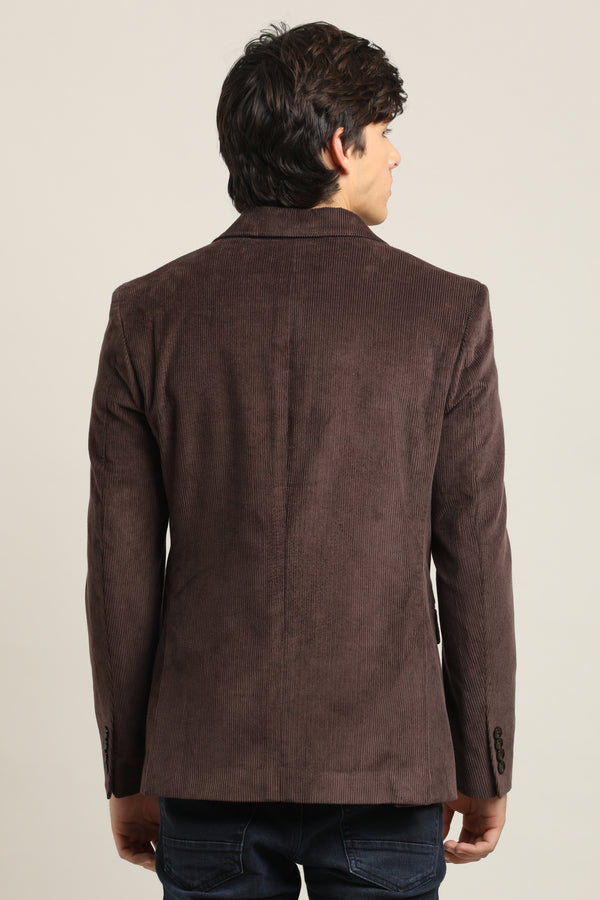 Men's Corduroy Blazer - Brown (image 3)