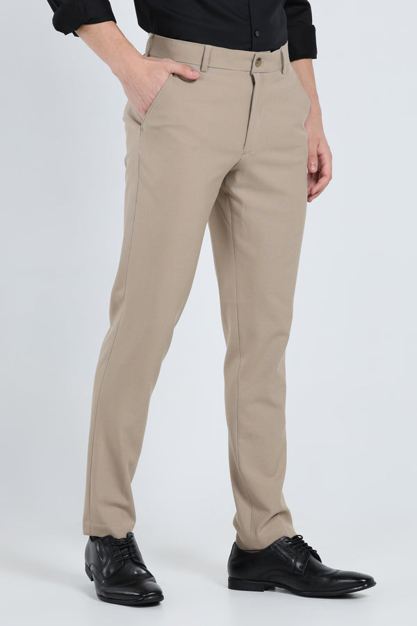 ChicForm Beige Formal Pants - IVYN