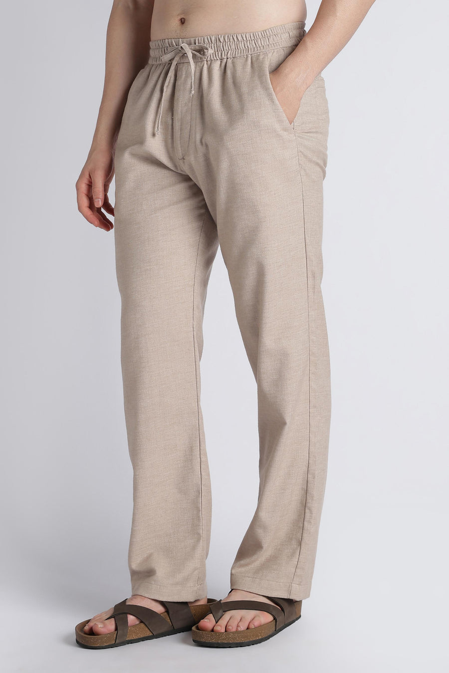 ivyn-mushroom-taupe-trousers-three-quarter-view
