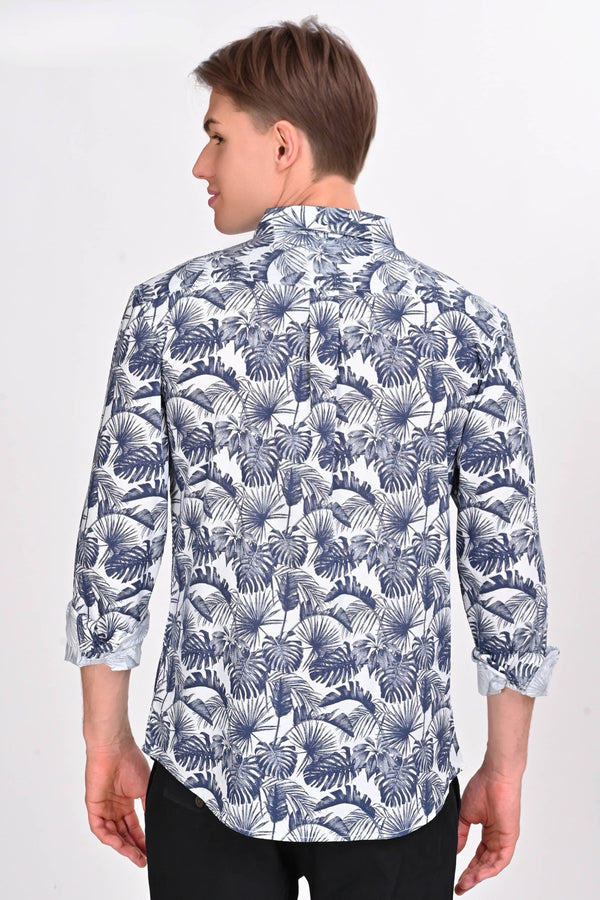 Aiden White & Blue Leaf Shirt (image 3)
