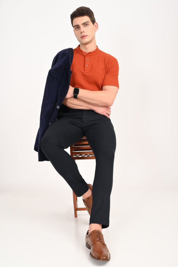 Ankle-Fit Stretch Trouser - Navy Blue (image 6)