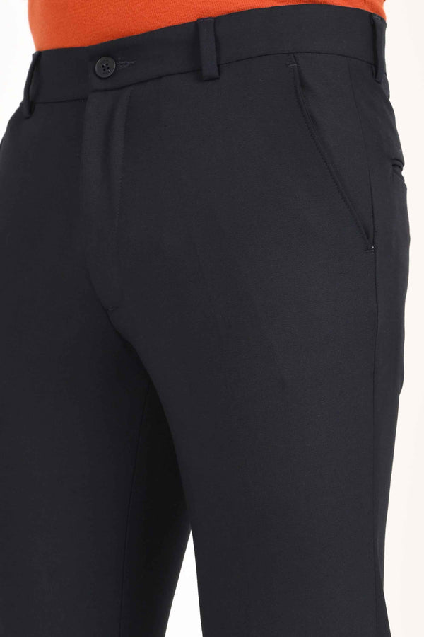 Ankle-Fit Stretch Trouser - Navy Blue (image 3)