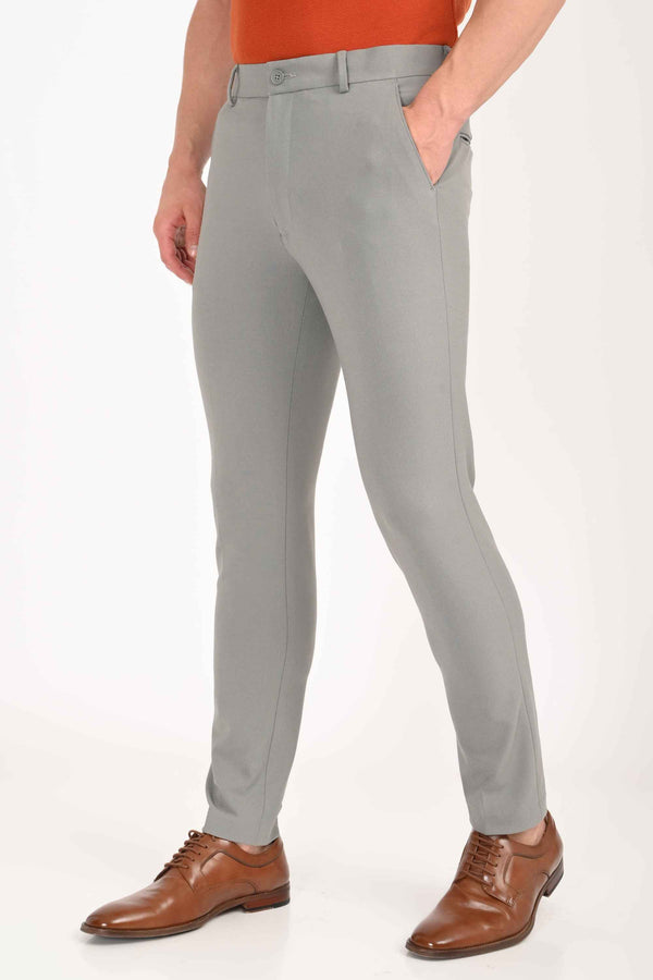 Ankle-Fit Stretch Trouser - Elegant Ash Grey alternate view