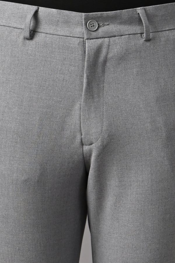 Ankle-Fit Stretch Trouser - Grey Mélange (image 4)