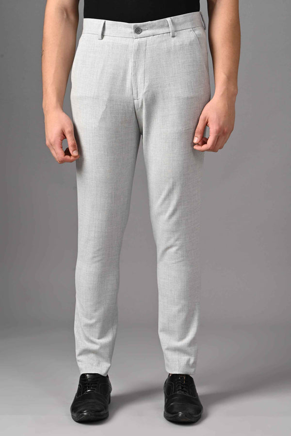 Ankle-Fit Stretch Trouser - Melange Lighter Grey (image 4)