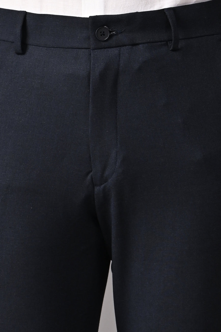 IVYN Ankle-Fit Stretch Trouser in Navy Blue Melange