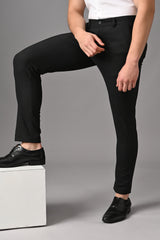 IVYN Ankle-Fit Stretch Trouser in Charcoal Black Melange