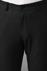 IVYN Ankle-Fit Stretch Trouser in Charcoal Black Melange