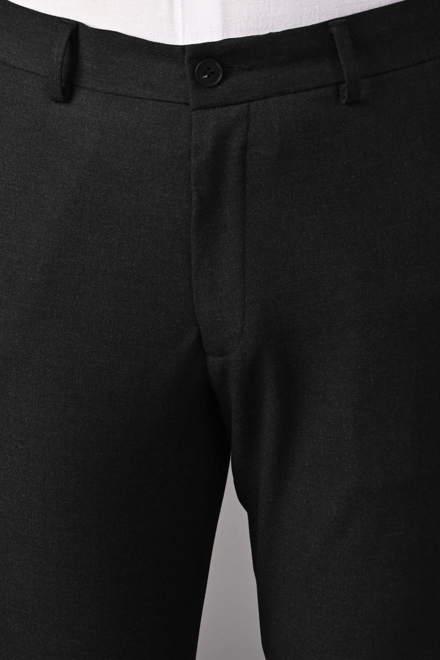 IVYN Ankle-Fit Stretch Trouser in Charcoal Black Melange