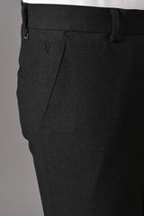 IVYN Ankle-Fit Stretch Trouser in Charcoal Black Melange