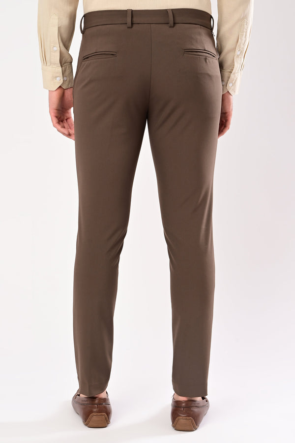 Ankle-Fit Stretch Trouser - Eco Brown (image 4)
