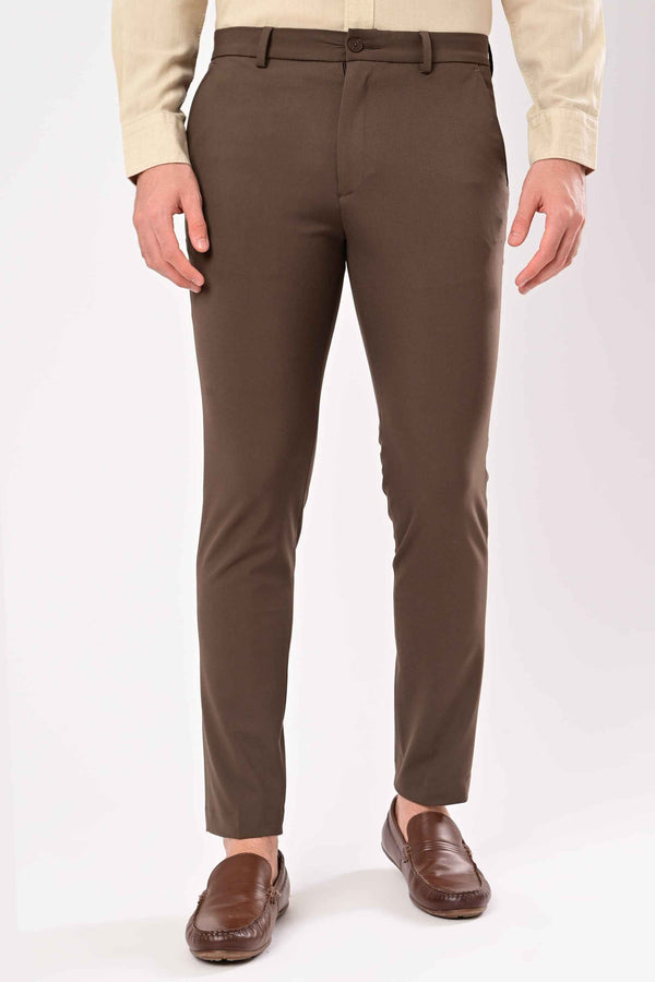 Ankle-Fit Stretch Trouser - Eco Brown (image 2)