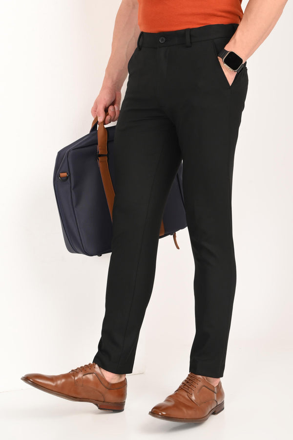 Ankle-Fit Stretch Trouser - Jet Black (image 4)