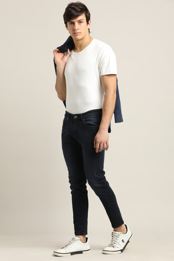 Ankle Fit Jeans - Dark Blue