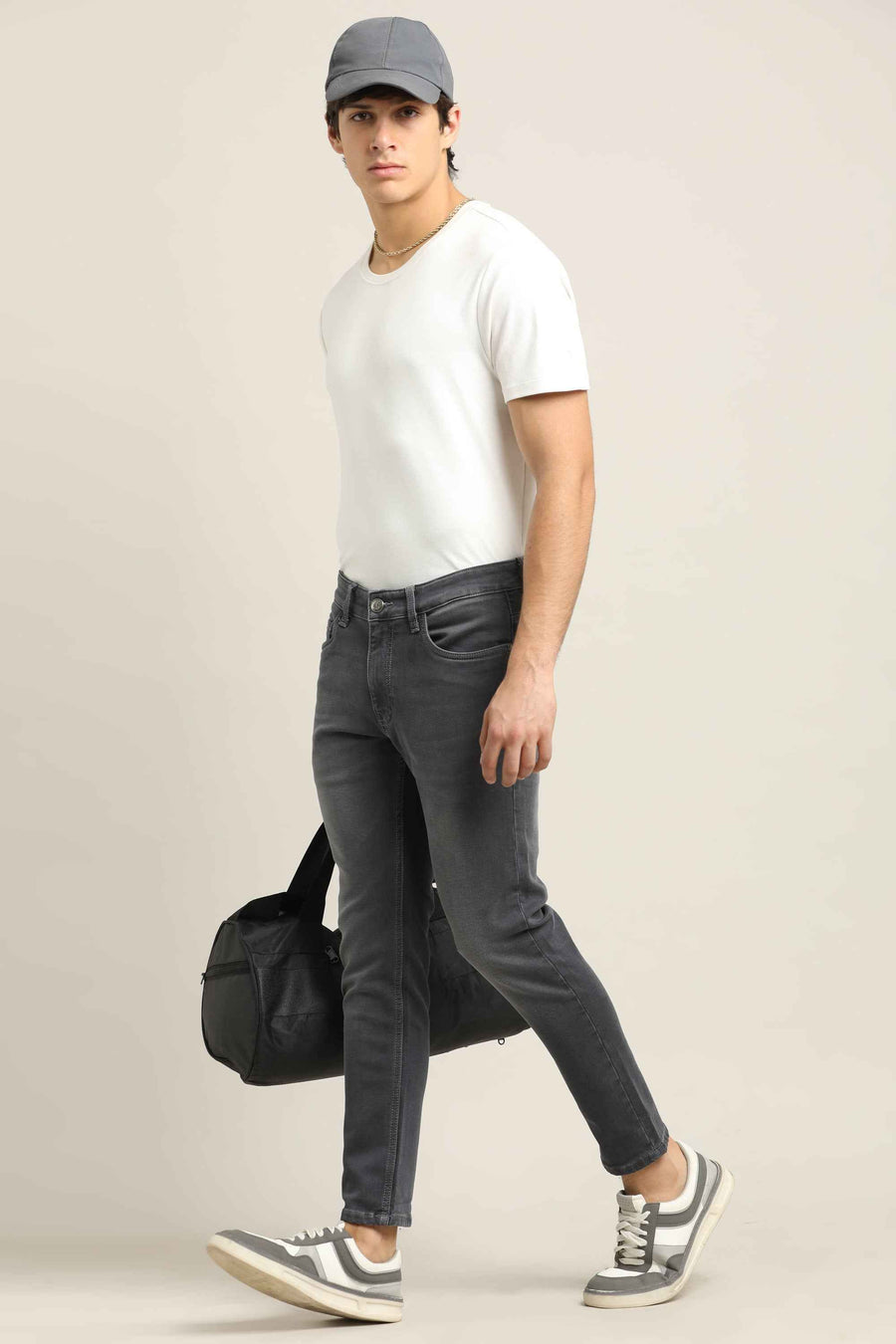 Ankle Fit Jeans – Dark Grey