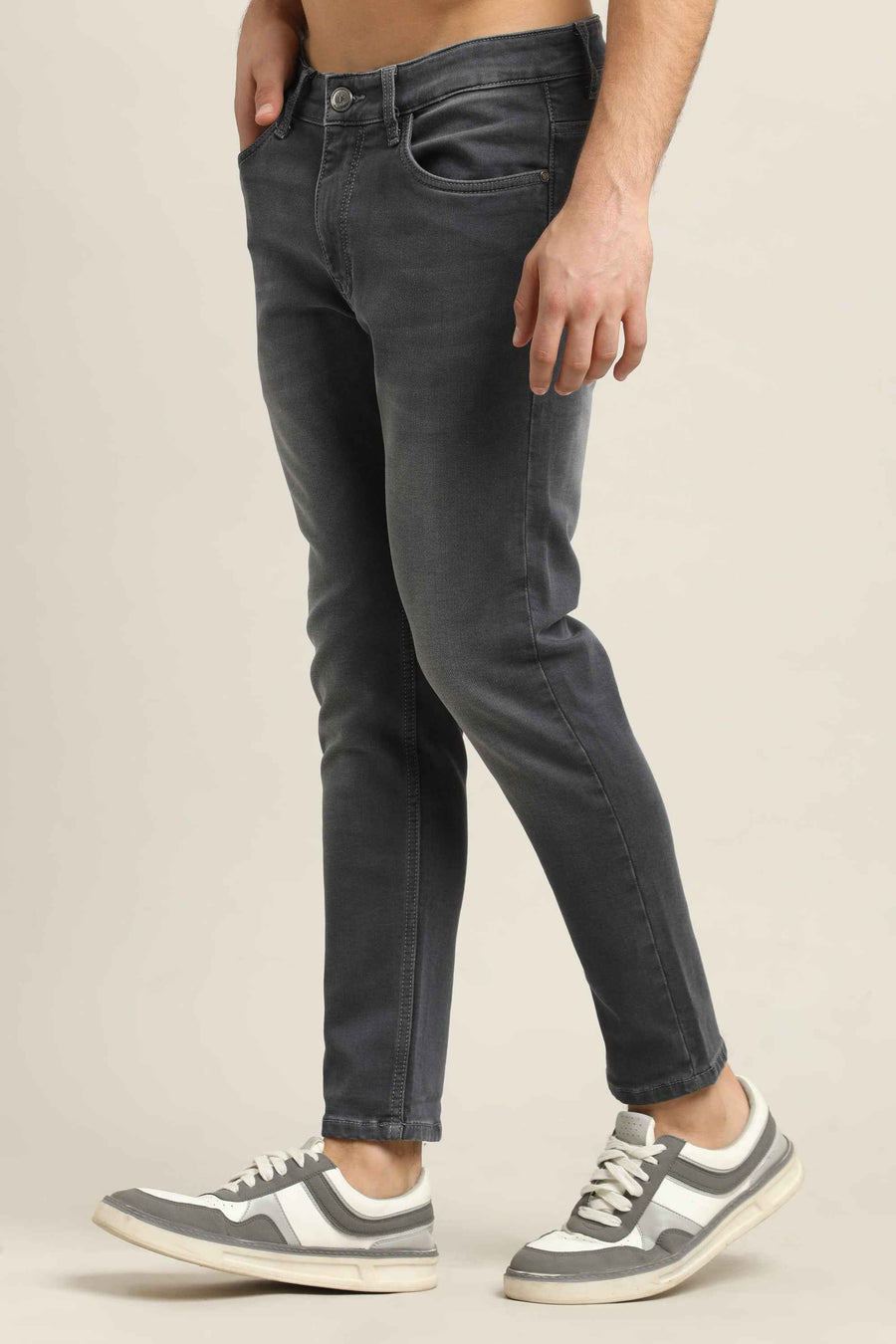 Ankle Fit Jeans – Dark Grey