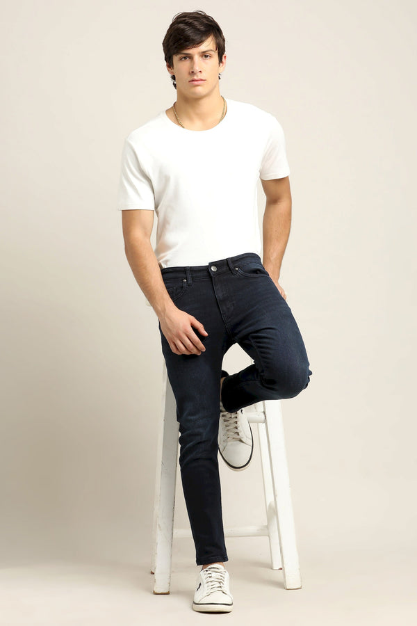 Ankle Fit Jeans - Dark Blue (image 1)