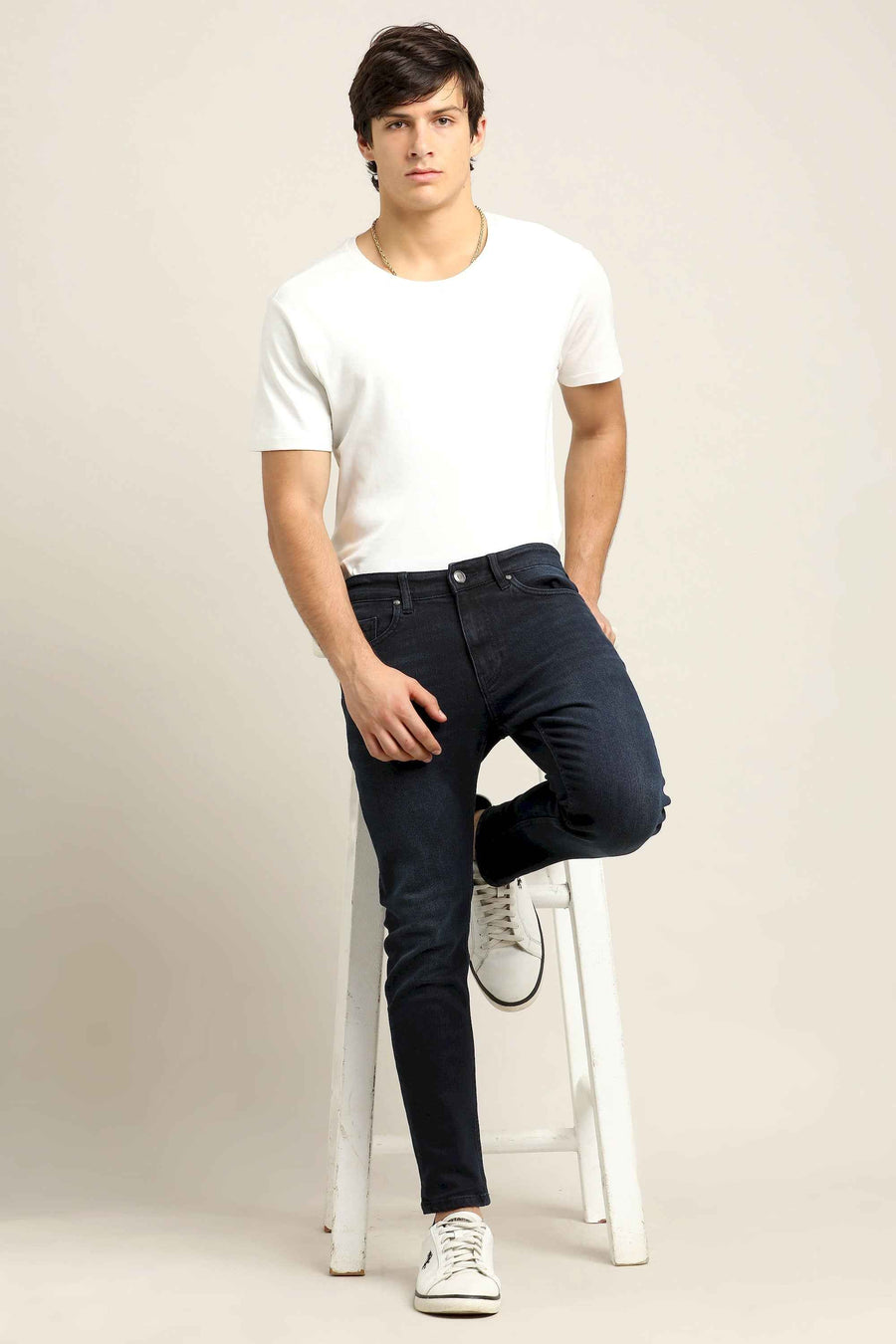 Ankle Fit Jeans – Dark Blue