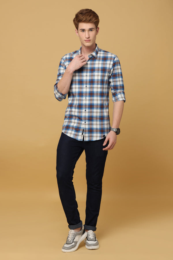 Classic Plaid Cotton Blend check Shirt (image 1)