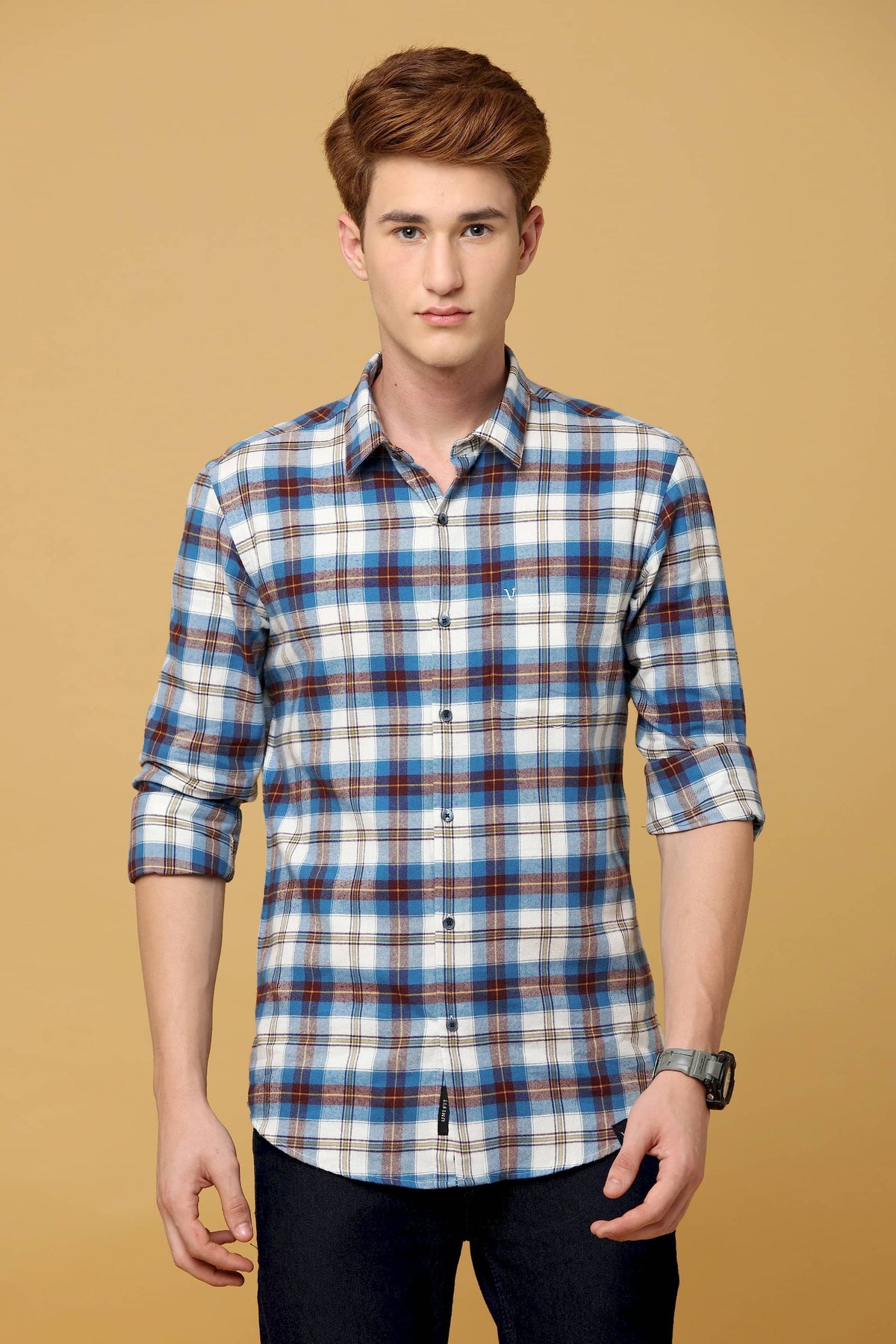 Classic Plaid Cotton Blend check Shirt