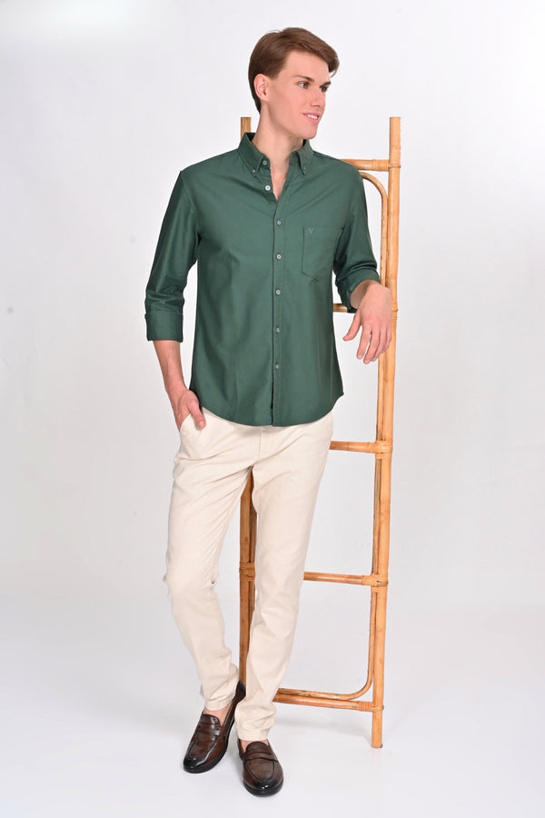 Forest Green Solid Martin Shirt (image 5)