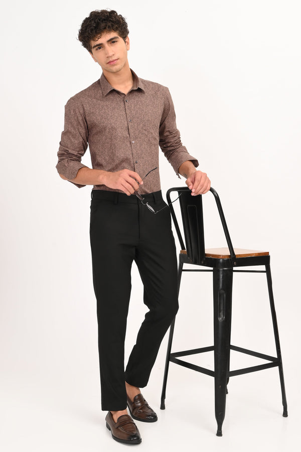 IVYN Signature Brown Leaf Print Full Sleeve Shirt (image 2)