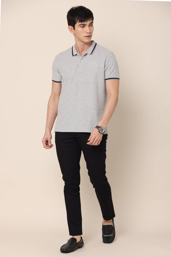 Classic Black Dobby Cotton Chinos (image 4)