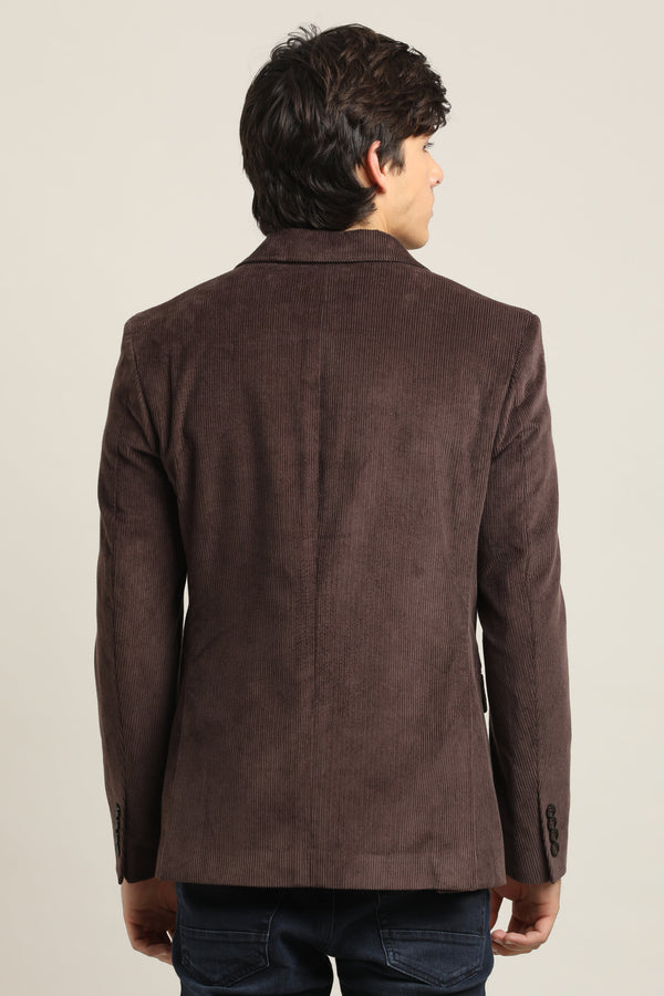 Men's Corduroy Blazer - Brown (image 2)