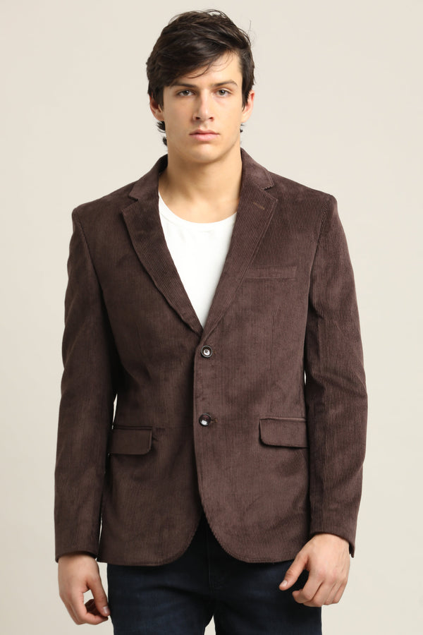 Men's Corduroy Blazer - Brown (image 3)