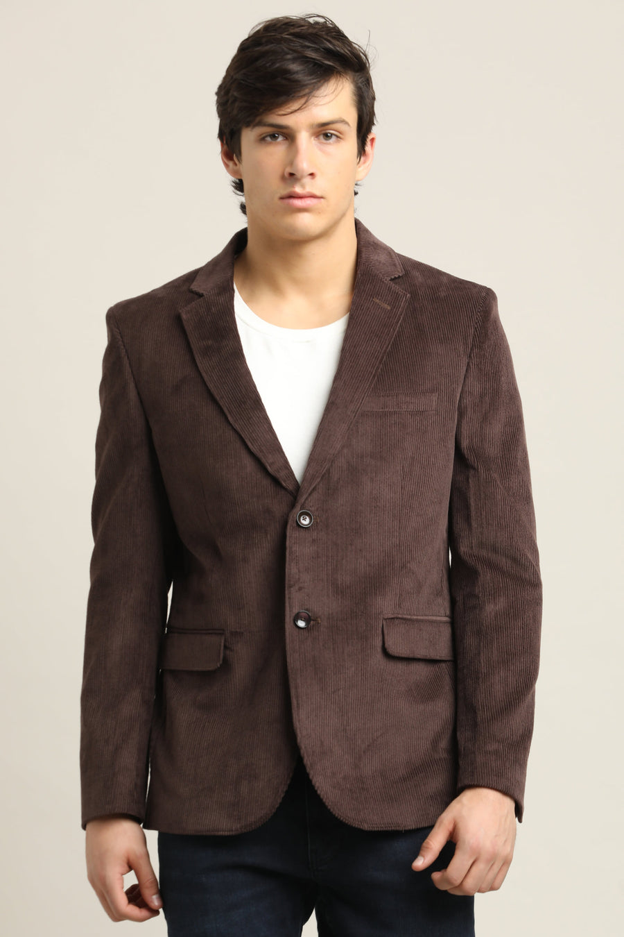 IVYN Men's Corduroy Blazer in Brown