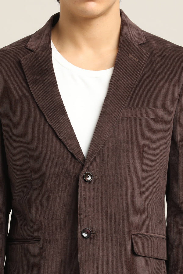 Men's Corduroy Blazer - Brown