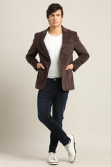 IVYN Men's Corduroy Blazer in Brown