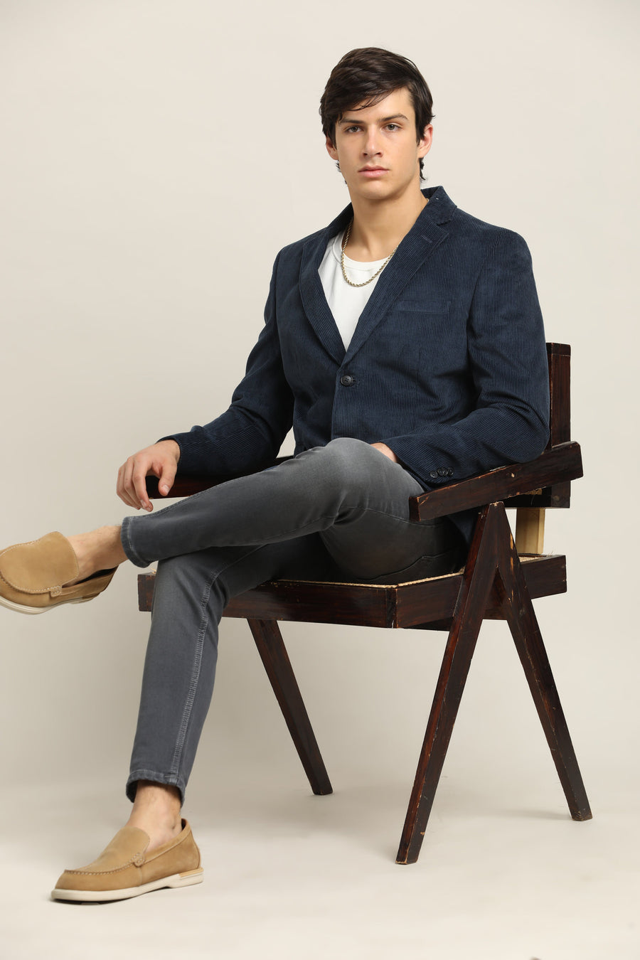 IVYN Men's Corduroy Blazer in Blue