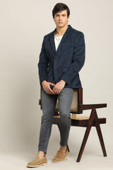 IVYN Men's Corduroy Blazer in Blue