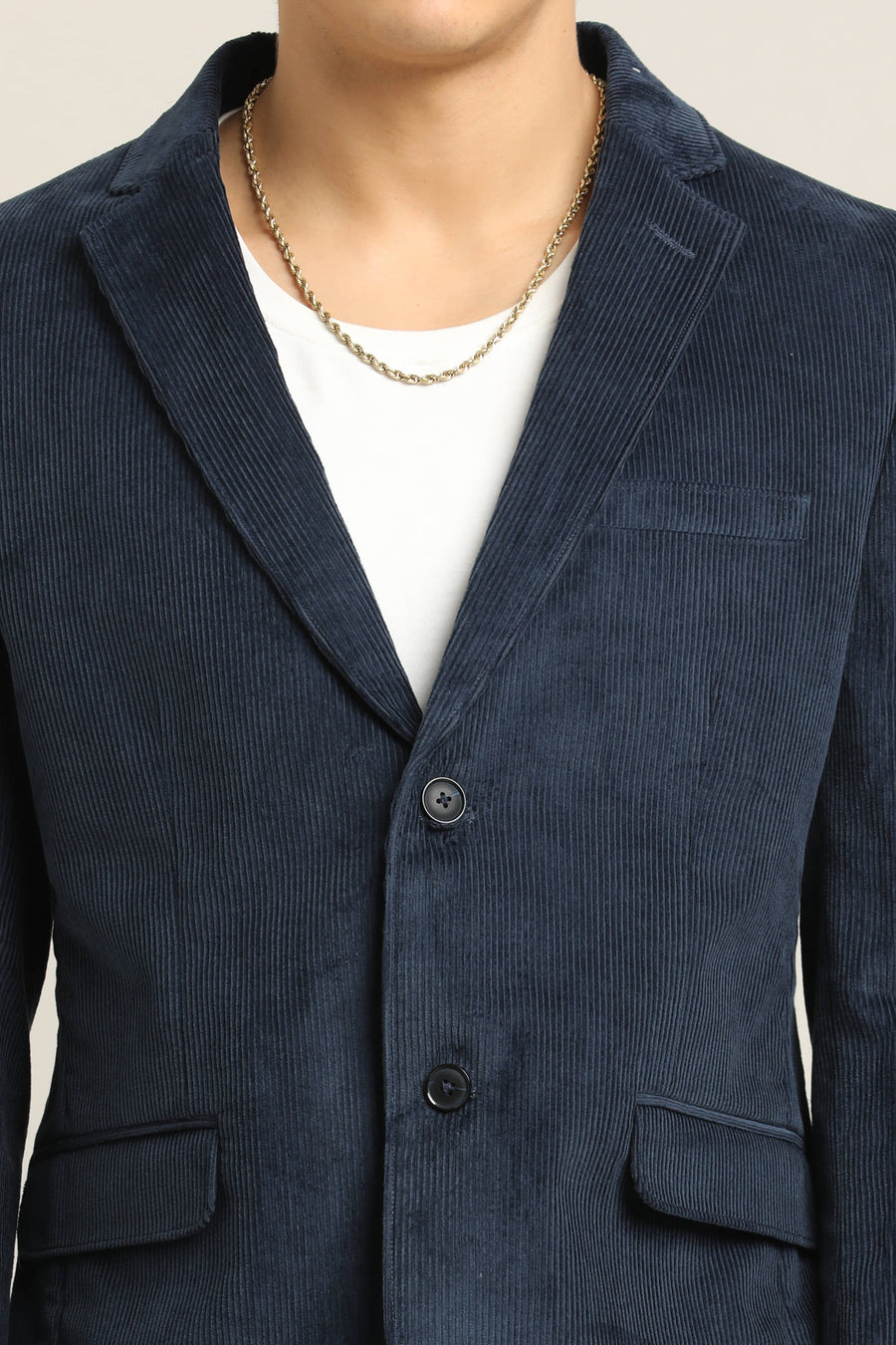 IVYN Men's Corduroy Blazer in Blue