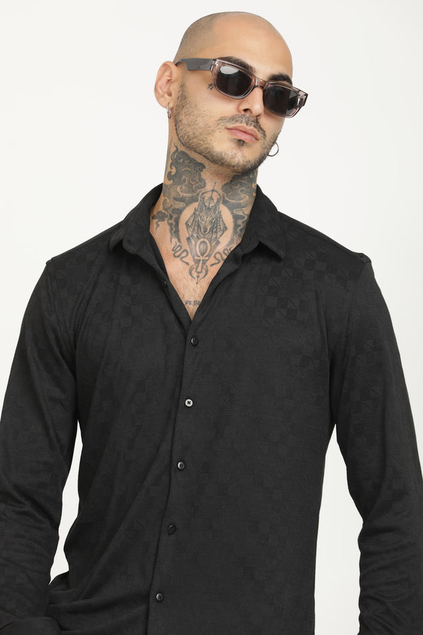 Dark Black 4-Way Stretch Jakarta Casual Shirt (image 5)