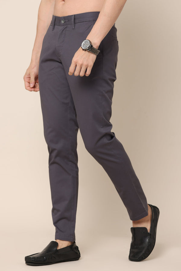 Classic Charcoal Cotton Trousers — alternate view