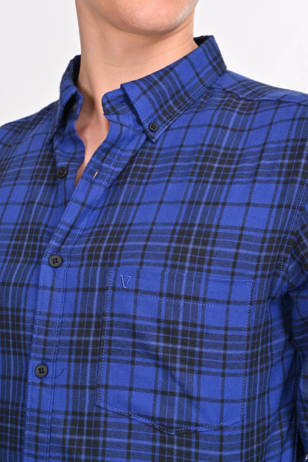 Evelyn Blue & Black Checked Shirt (image 1)
