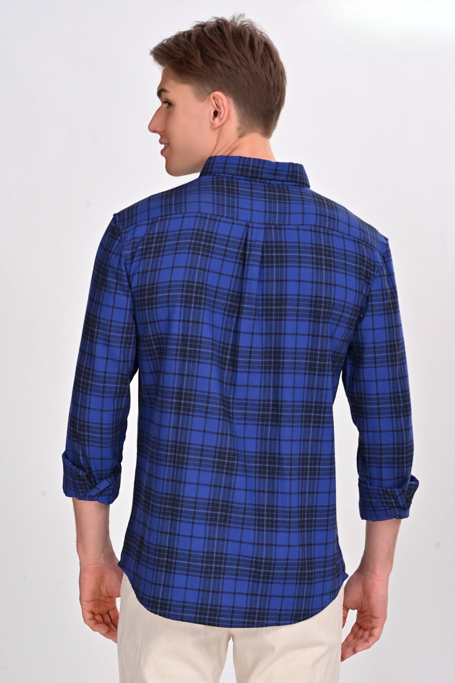 Evelyn Blue & Black Checked Shirt - IVYN