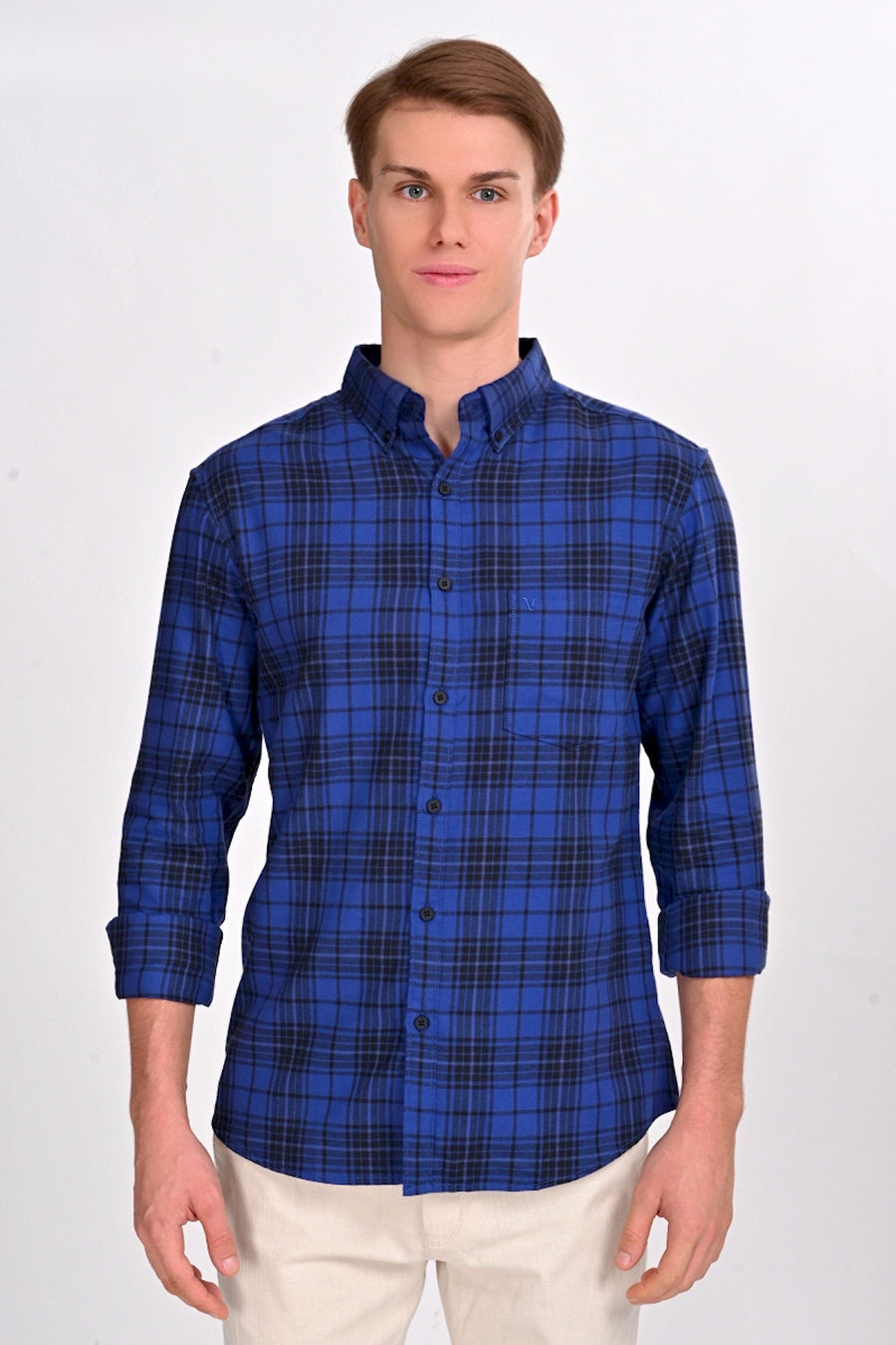 Evelyn Blue & Black Checked Shirt
