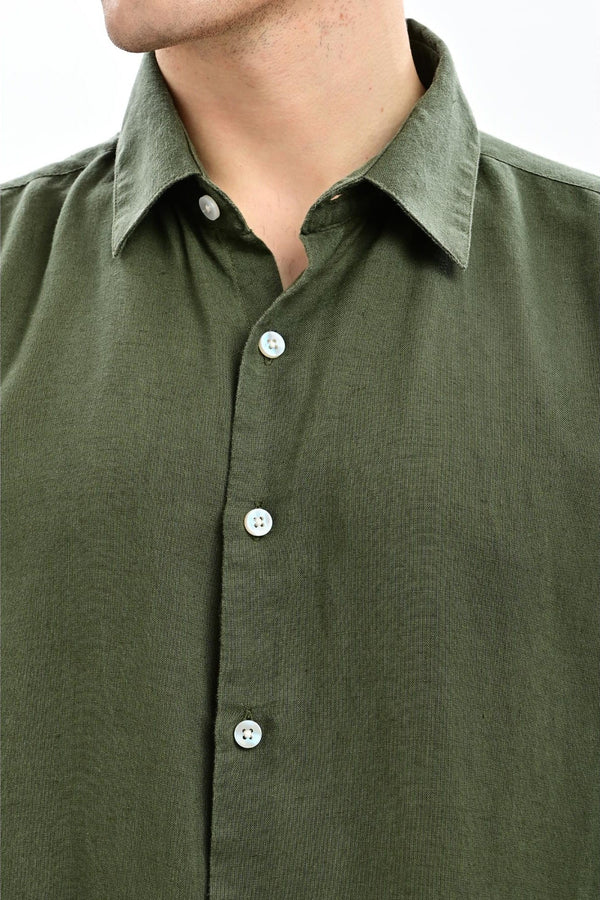 Fern Green Relaxed-Fit Shirt for Men - IVYN