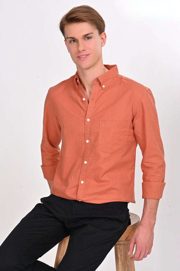 Finn Rust Orange Solid Martin Shirt (image 5)