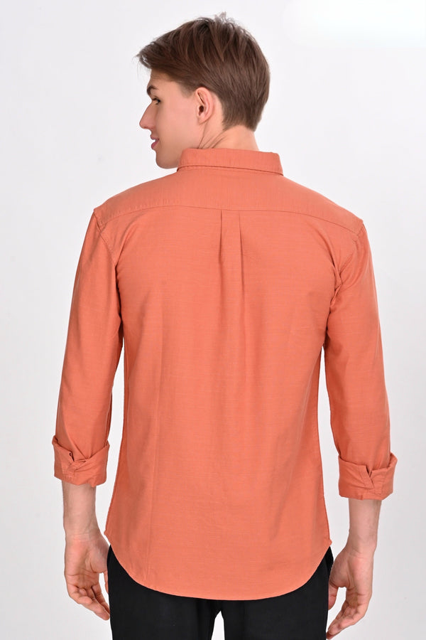 Finn Rust Orange Solid Martin Shirt (image 4)