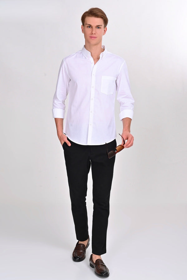 Foster White Solid Martin Shirt (image 1)