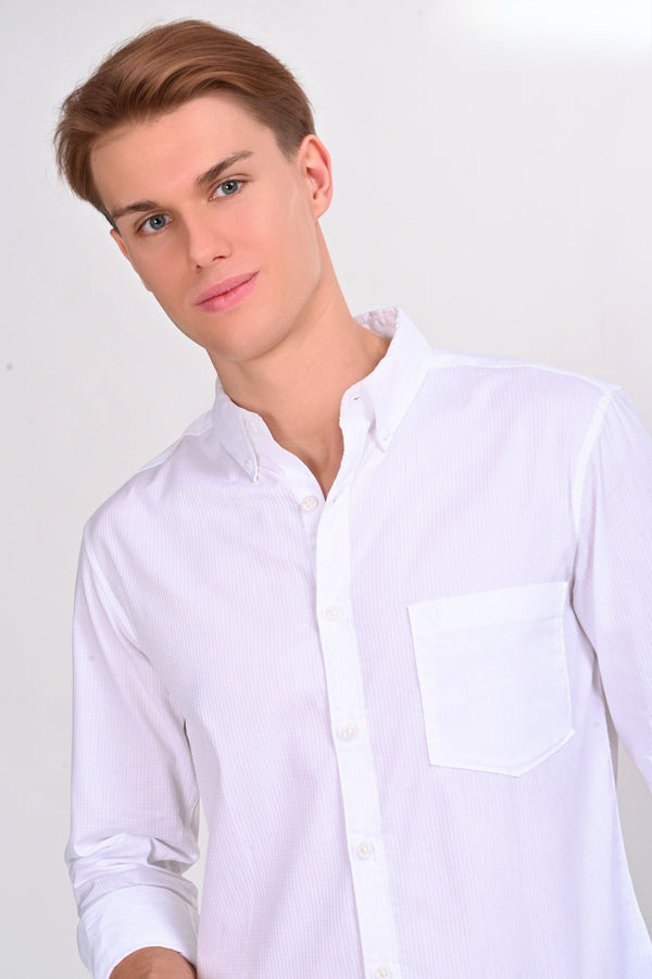 Foster White Solid Martin Shirt (image 5)